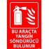 Bu Araçta Yangın Söndürücü Bulunur Levhası 25x35 cm