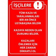 Kaza Önleme Levhası 25x35 cm