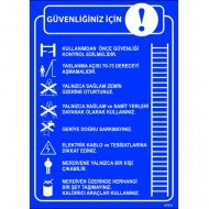 Güvenliğiniz İçin Levhası 25x35 cm