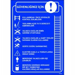 Güvenliğiniz İçin Levhası 25x35 cm