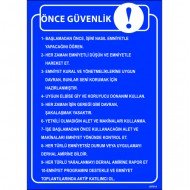 Önce Güvenlik Levhası 25x35 cm