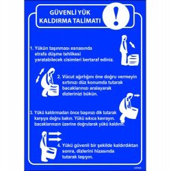 Güvenli Yük Talimatı Levhası 25x35 cm