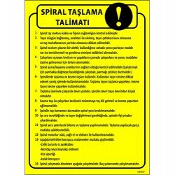 Spiral Taşlama Talimatı Levhası 25x35 cm