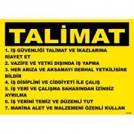 Talimat Levhası 25x35 cm