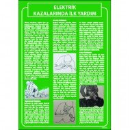 Elektrik Kazalarında İlk Yardım Levhası 25x35 cm