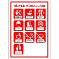 Hijyen Kuralları Levhası 25x35 cm