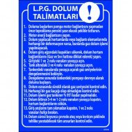 L.P.G Dolum Talimatları Levhası 25x35 cm