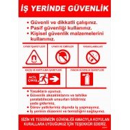 İş Yerinde Güvenlik Levhası 25x35 cm