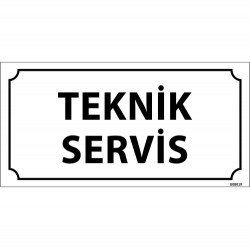 Teknik Servis Levhası 12x24 cm