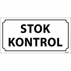 Stok Kontrol Levhası 12x24 cm