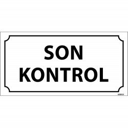 Son Kontrol Levhası 12x24 cm