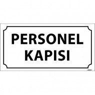 Personel Kapısı Levhası 12x24 cm