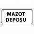 Mazot Deposu Levhası 12x24 cm