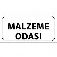 Malzeme Odası Levhası 12x24 cm