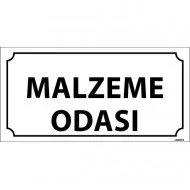 Malzeme Odası Levhası 12x24 cm