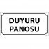 Duyuru Panosu Levhası 12x24 cm