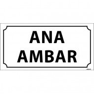 Ana Ambar Levhası 12x24 cm