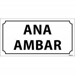 Ana Ambar Levhası 12x24 cm