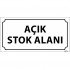 Açık Stok Alanı Levhası 12x24 cm