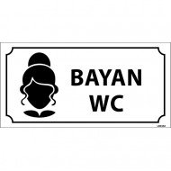 Bayan WC Levhası 12x24 cm