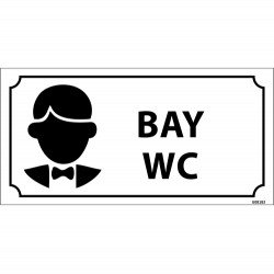 Bay WC Levhası 12x24 cm