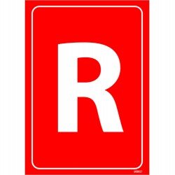 R Levhası 25x35 cm
