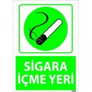 Sigara İçme Yeri Levhası 25x35 cm