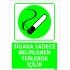 Sigara Sadece Belirlenen Yerlerde İçilir Levhası 25x35 cm