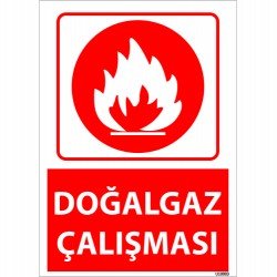 Doğalgaz Çalışması Levhası 25x35 cm