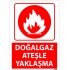 Doğalgaz Ateşle Yaklaşma Uyarı Levhası 25x35 cm