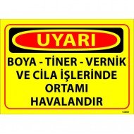 Boya-Tiner-Vernik Ve Cila İşlerinde Ortamı Havalandır Levhası 25x35 cm