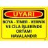 Boya-Tiner-Vernik Ve Cila İşlerinde Ortamı Havalandır Levhası 25x35 cm