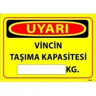 Vincin Taşıma Kapasitesi Kg Levhası 25x35 cm