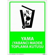 Yabancı Madde Toplama Kutusu Levhası 25x35 cm