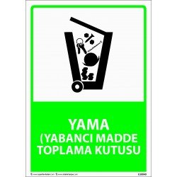 Yabancı Madde Toplama Kutusu Levhası 25x35 cm