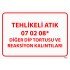 Tehlikeli Atık 07 02 08* Diğer Dip Tortusu Ve Reaksiyon Kalıntıları Levhası 25x35 cm