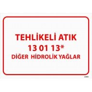 Diğer Hidrolik Yağlar Levhası 25x35 cm