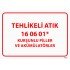Kurşunlu Piller Ve Akümülatörler Levhası 25x35 cm