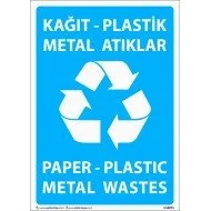 Kağıt-Plastik Metal Atıklar Levhası 25x35 cm