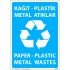 Kağıt-Plastik Metal Atıklar Levhası 25x35 cm