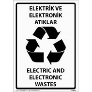 Elektrik Ve Elektronik Atıklar Levhası 25x35 cm