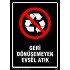 Geri Dönüşemeyen Evsel Atık Levhası 25x35 cm