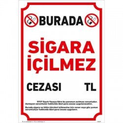 Sigara İçilmez Levhası 25x35 cm