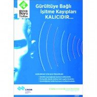 Gürültüye Bağlı İşitme Kayıpları Kalıcıdır Levhası 25x35 cm