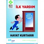 İlk Yardım Hayat Kurtarır Levhası 25x35 cm