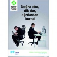 Doğru Otur, Dik Dur Ağrılardan Kurtul Levhası 25x35 cm