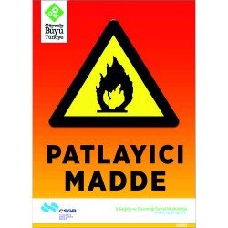 Patlayıcı Madde Levhası 25x35 cm