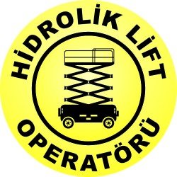 Hidrolik Lift Operatörü Levhası 25x35 cm