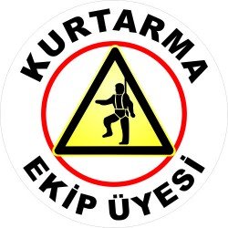 Kurtarma Ekip Üyesi Levhası 25x35 cm