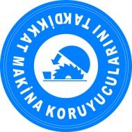 Dikkat Makine Koruyucularını Tak Levhası 25x35 cm